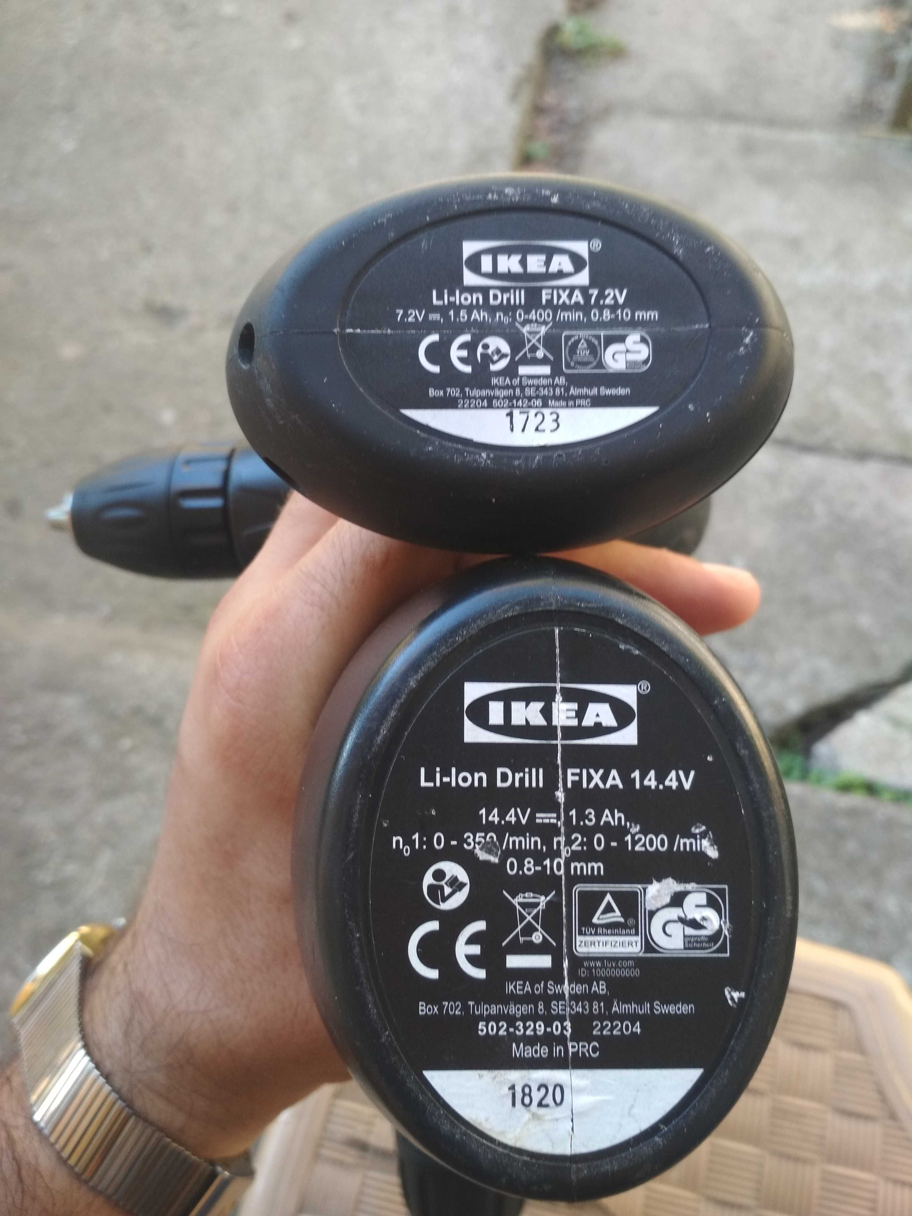 Акумулаторен винтоверт Ikea 2 броя -  7,2V и 14,4V Li-Ion