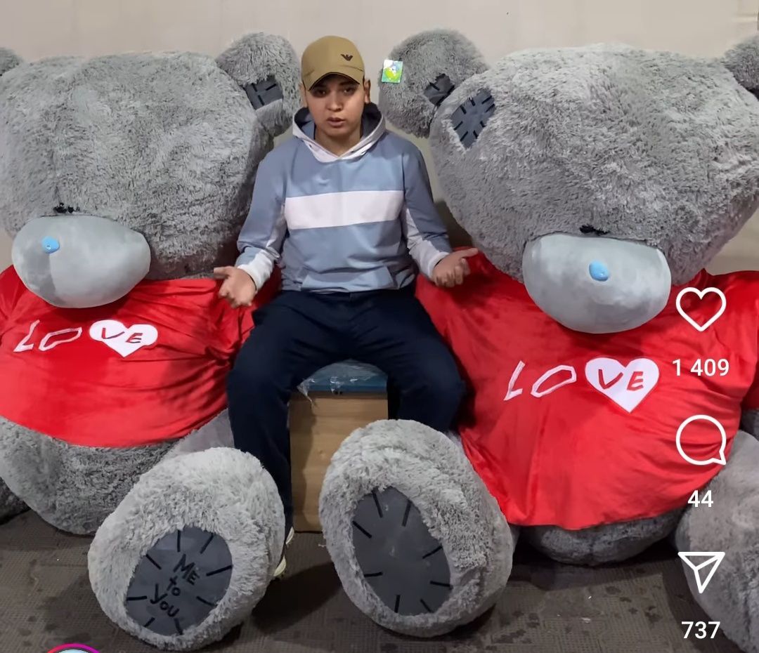 Teddi teddy+uchar shar (Dostavka)