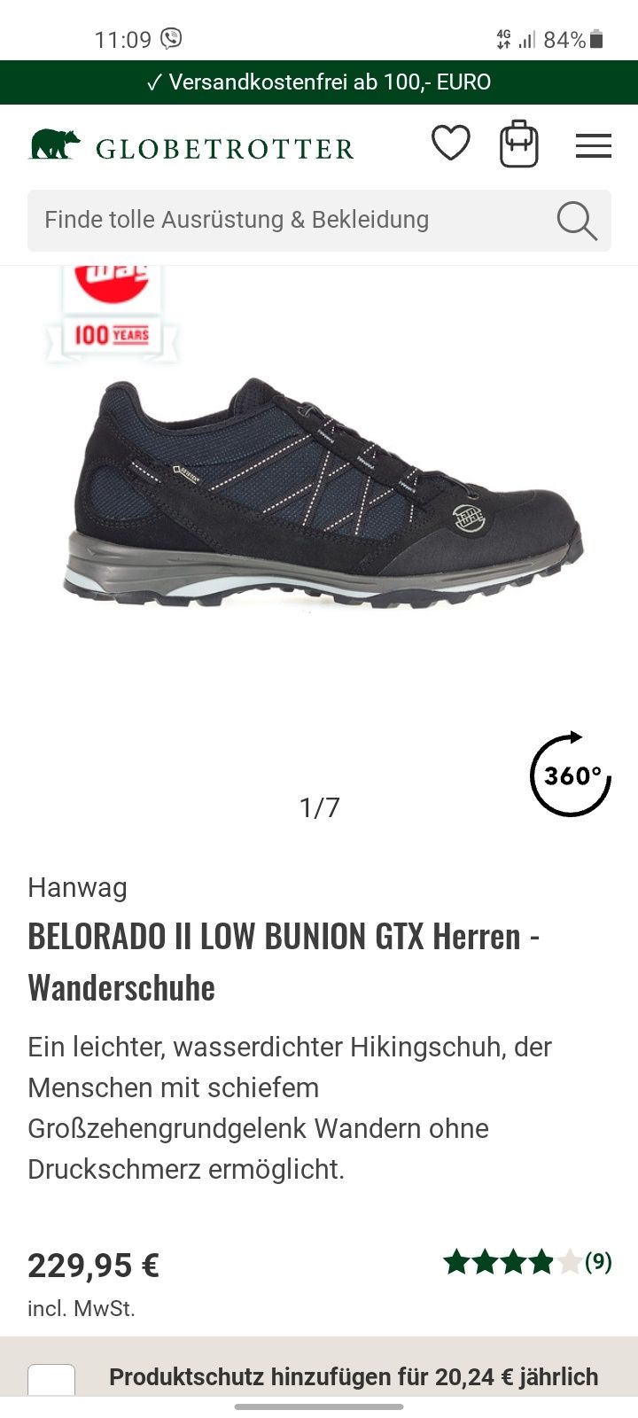 Hanwag BELORADO GTX gore tex мъжки обувки 42- 43 номер