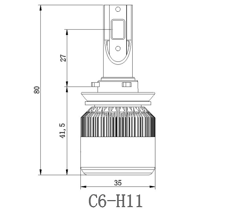 Kit becuri C6 ORIGINAL tip cree cob H1 H7 H8 H11 HB3 HB4 HB5 H27 HB1