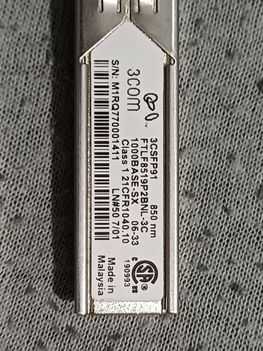 Modul 3COM 3CSFP91 GBIC 1000BASE-SX SFP 850nm Transceivers 1000base-SX