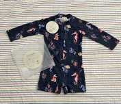 Costum de baie cu mâneci lungi anti-UV, Villads, Rainbow Reef, 1-2 ani