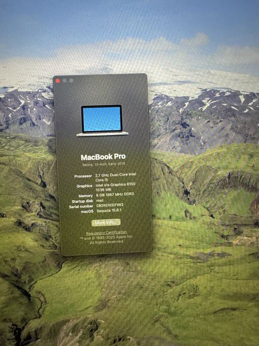 Macbook Pro 13 early 2015