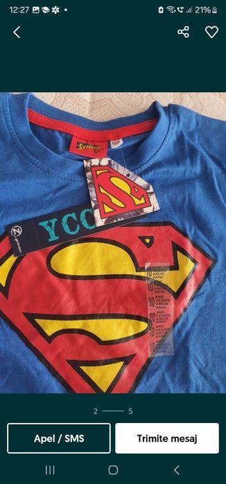 Lichidare stoc tricouri copii Superman