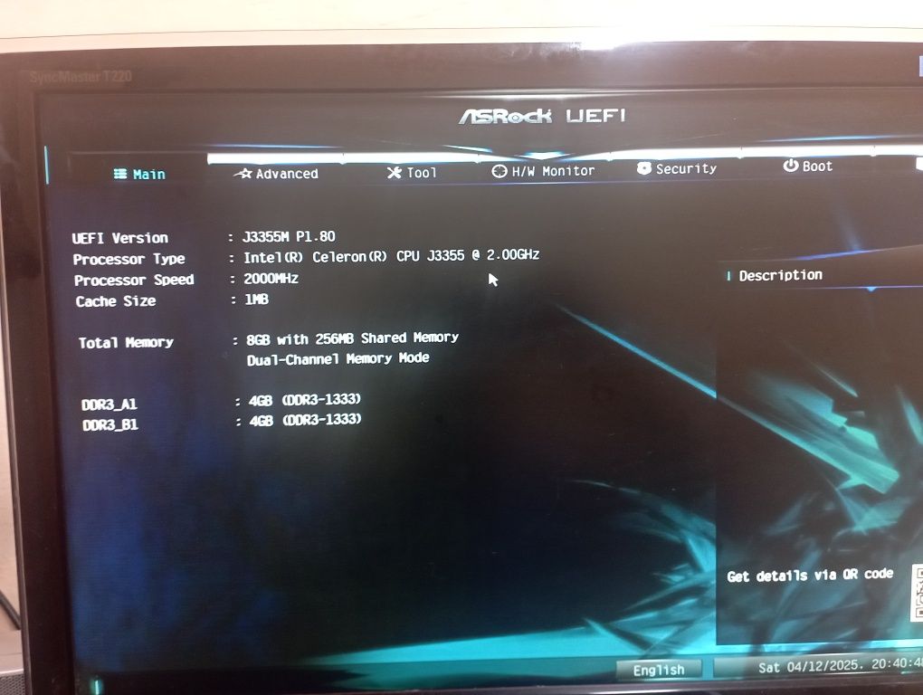 Asrock j3355 + ddr3 2Gb