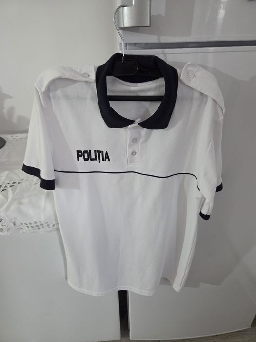 Tricou poliție rutieră alb,mărimea L