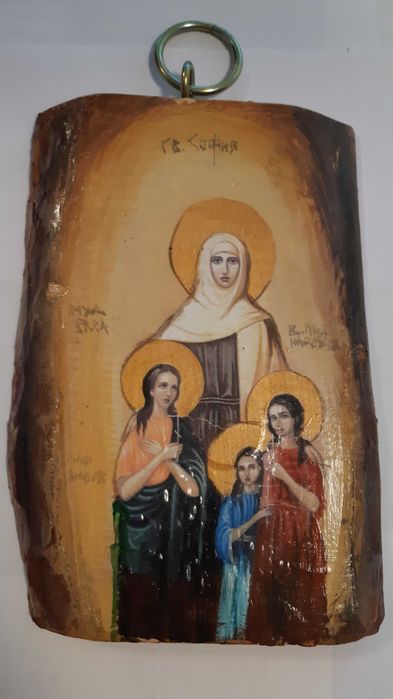 Икони - Св.Богородица и Младенеца, Св.Георги, Св.Мина...