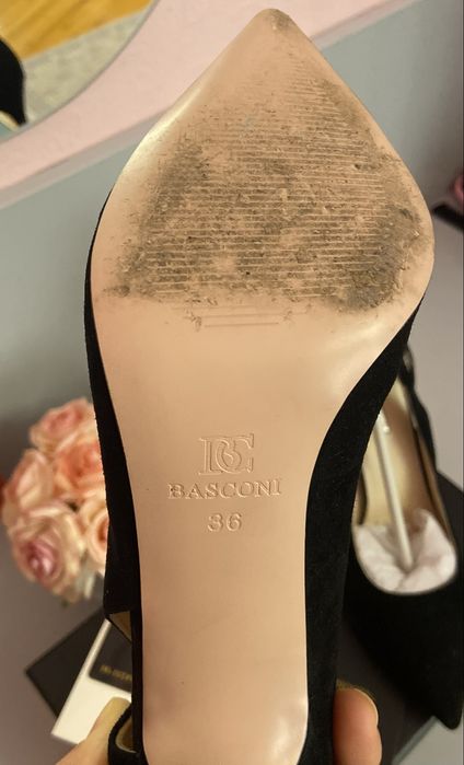 Черные замшевые туфли Basconi 36 размер