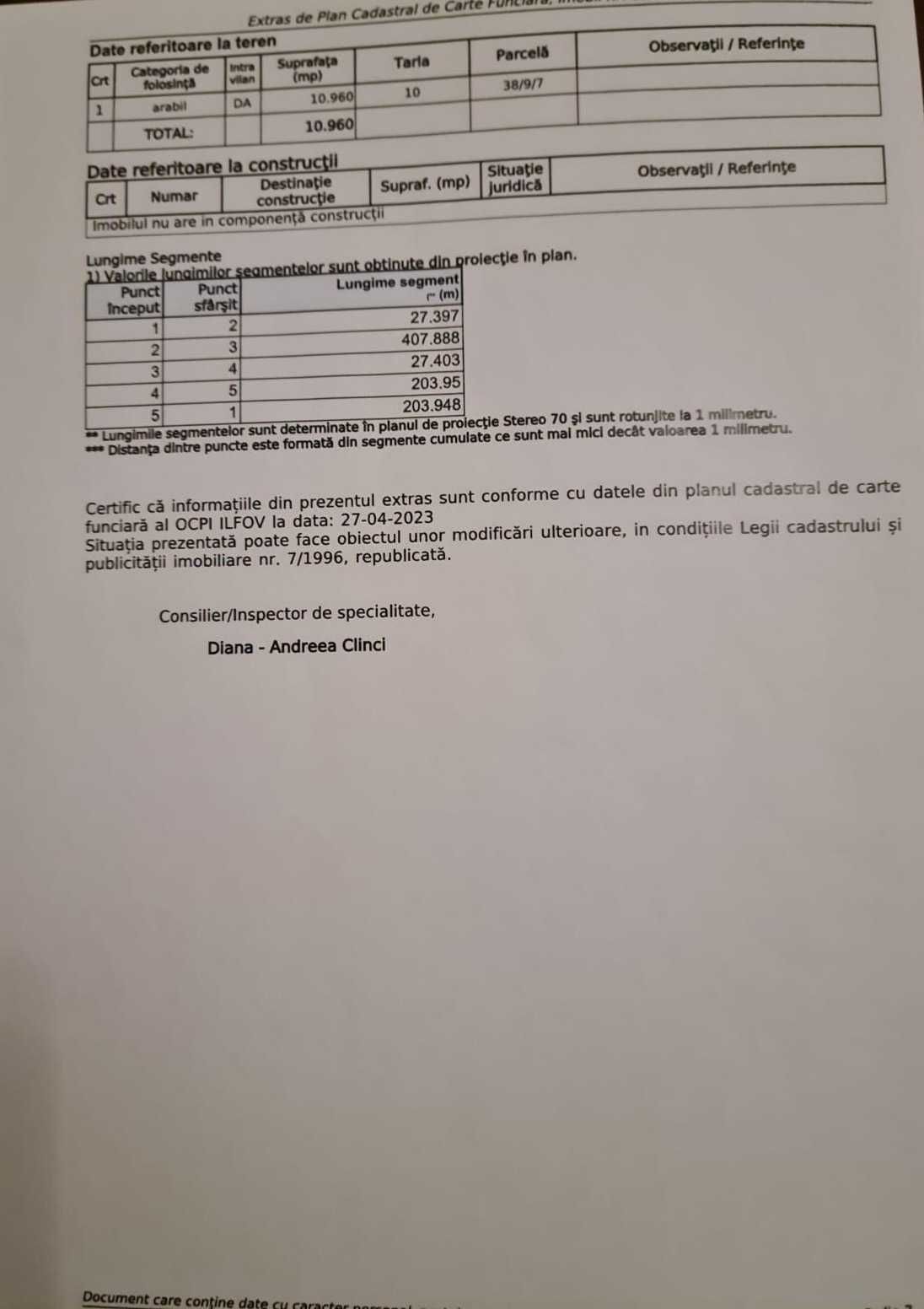Teren 10.960 mp de vânzare – Domnești, Ilfov, zonă în plina dezvoltare