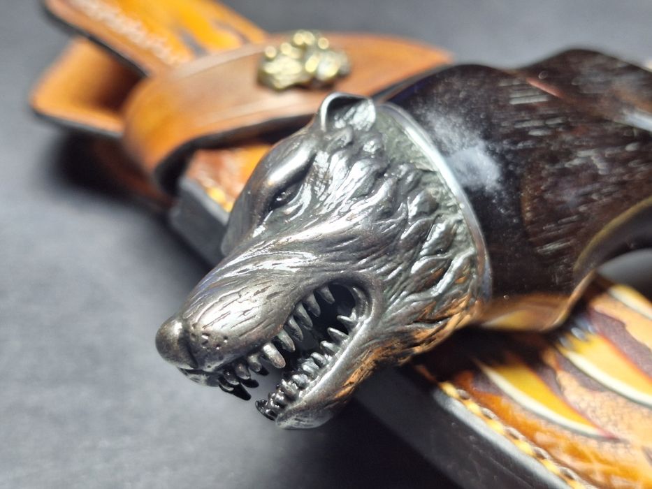 Ловен нож от дамаска стомана Monster Wolverine