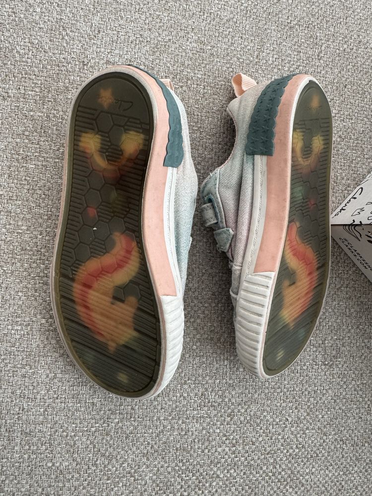 Clarks, Кецове Foxing Brill с велкро, Розово, 26 EU