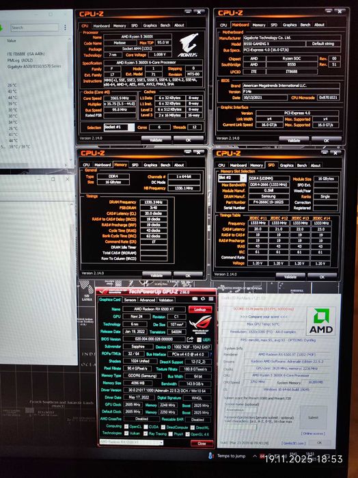 Геймърски Ryzen 5 3600X,RX 6500 XT 4GB, RAM 16GB 3200, SSD 512GB