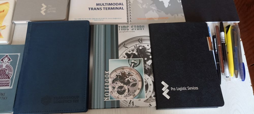 Ежедневники, блокноты новые, офицерская линейка, ручки