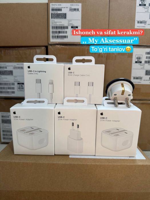 Original iPhone zaryadka Apple adapter, galofka, Зарядка для айфон USB