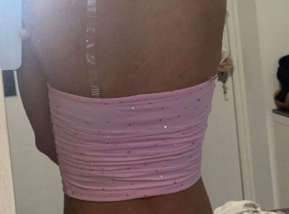 Чисто нов розов блестящ топ