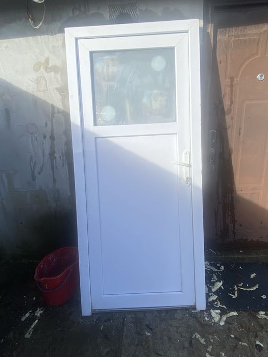 Vand usa alba termopan de exterior tip 1 sticla 1/3 dimensiune 87/1970