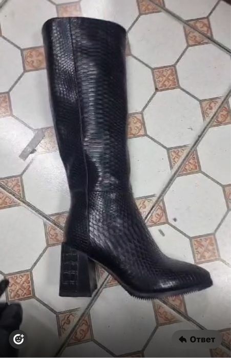 Сапоги новый размер 35 кожный