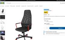 Scaun de gaming, negru, HUVUDSPELARE IKEA