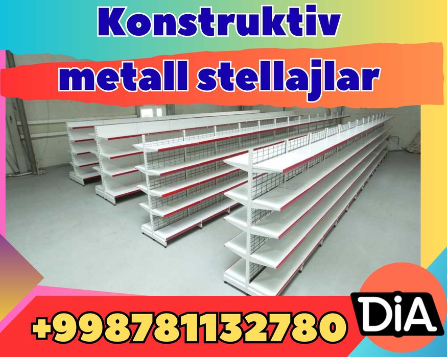 Стеллаж металлический сборный, konstruktiv metall stellajlar