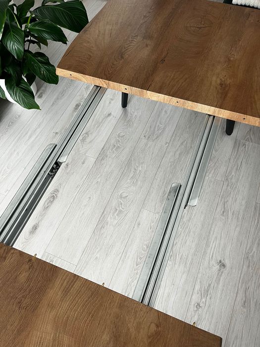 Masa extensibilă solidă, stejar natural, 120/180x80 cm