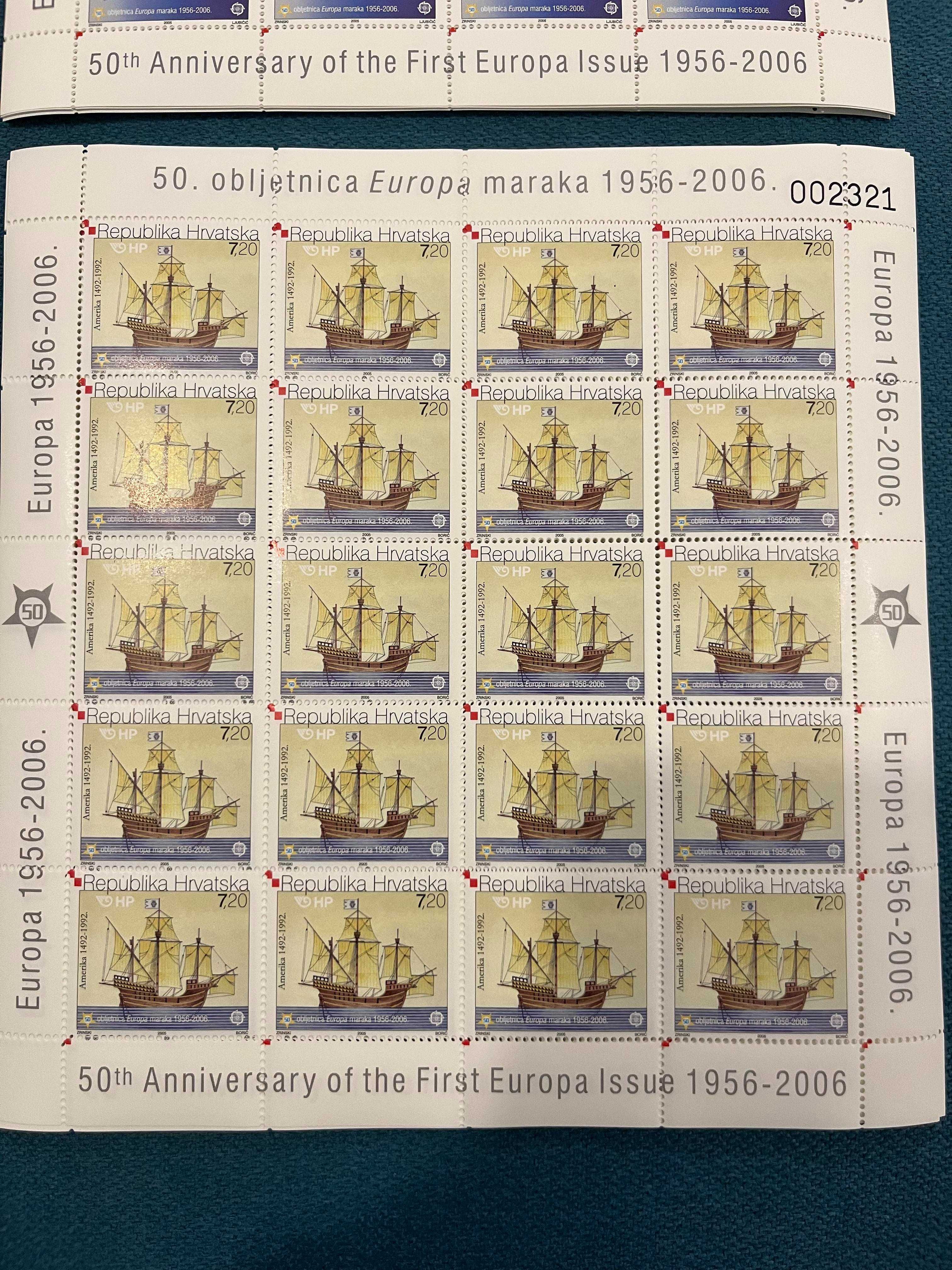 Timbre Croatia 2005 400seriiXThe 50th Anniversary of the First EUROPA