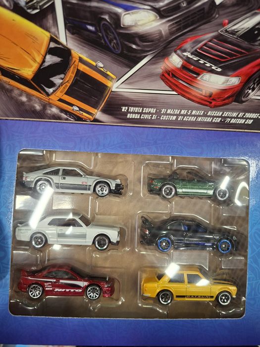 Set silver series hotweels cu 6 masini