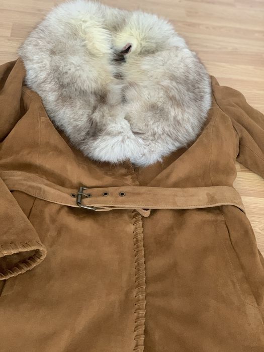 Palton Conbipel blana naturala
