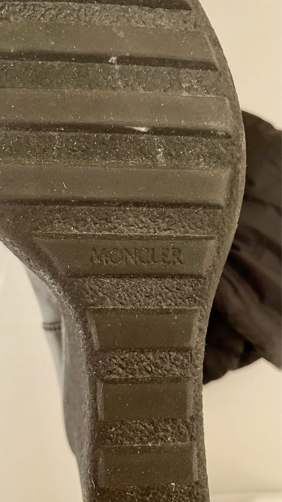 Moncler cizme de piele partea de sus matlasata originale