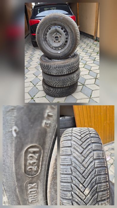 Jante cu cauciucuri iarna 15 16 17 vw audi skoda seat