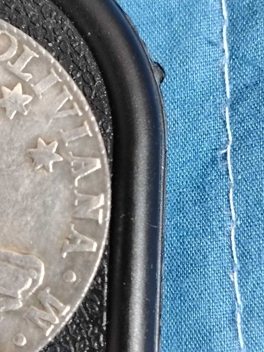 Монета редкая Боливия 1835 год ( LIBREFOR LA CONSTITUCION)