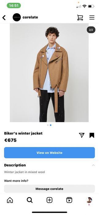 Geaca Corelate biker style - Wool