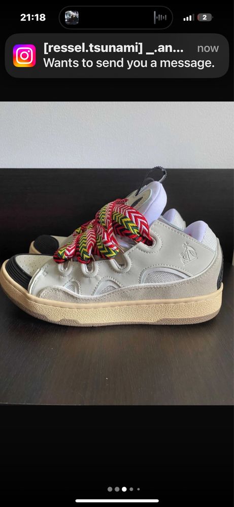 Lanvin curb sneakers