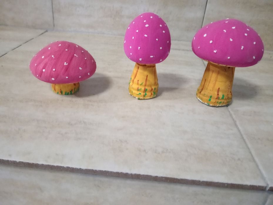 Set de 3 ciuperci decorative interior/exterior