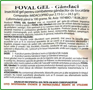 Insecticid gel gandaci Foval Gel 5gr