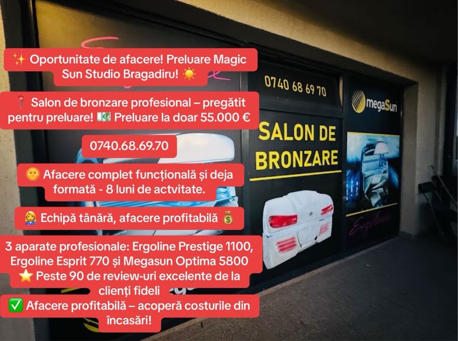 Cedez Afacere - Salon de Bronzat - Bragadiru IF