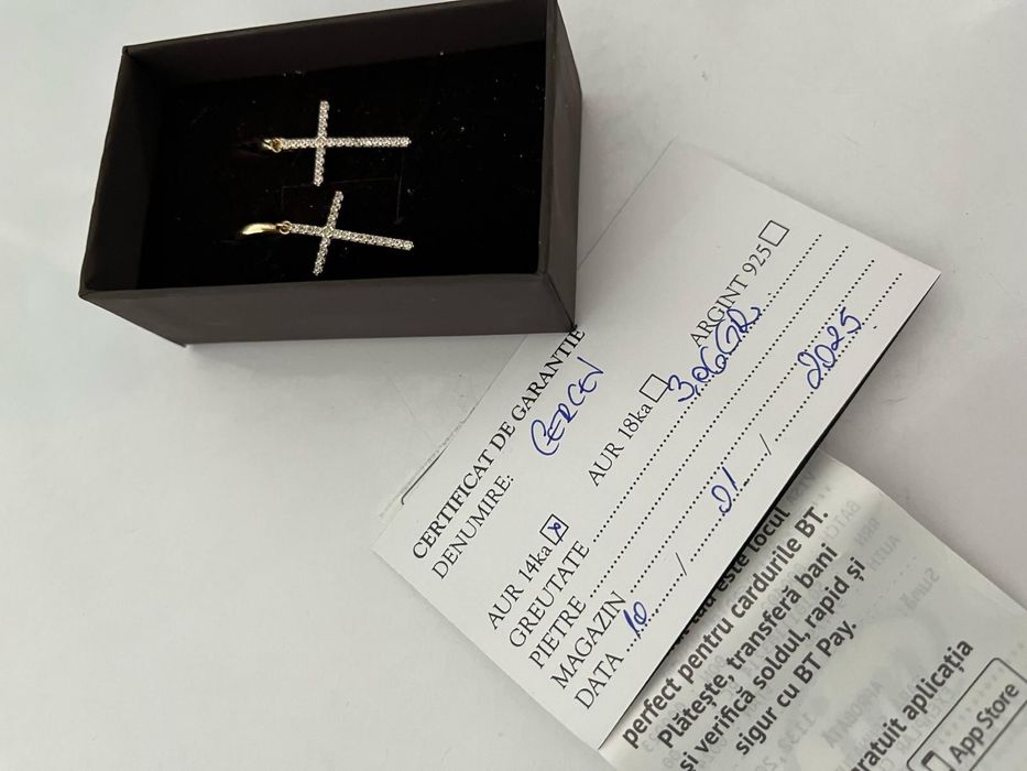 Cercei aur 14ka impecabili