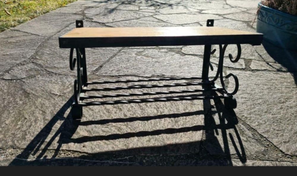 Стенна етажерка от ковано желязо* Стабилна* Атрактивен дизайн