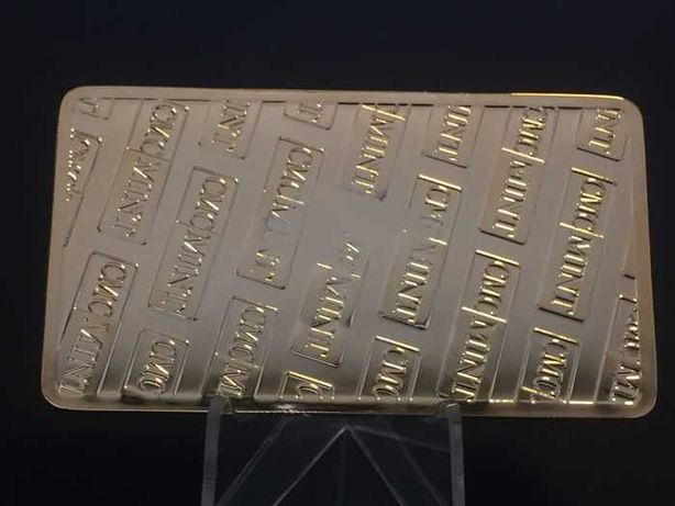 Lingou titaniu placat cu aur 1 oz 31,1 gr