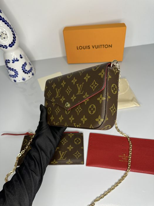 Geanta Louis Vuitton model FELICIE piele canvas 100% cutie cadou  C:44