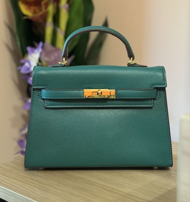 Mini Kelly, 22см, естествена кожа