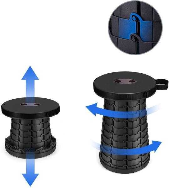 Scaun pliabil rotund, retractabil, extensibil cu pliere telescopica