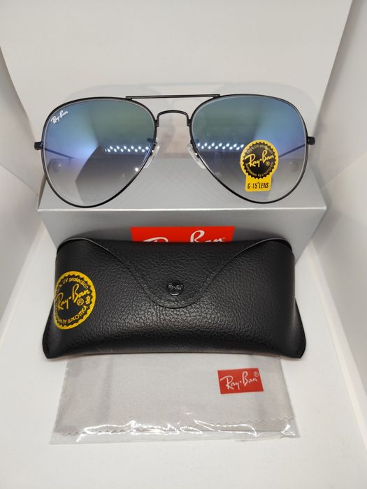 Ochelari de soare Ray Ban Aviator 3026 Black Frames Gradient Lenses