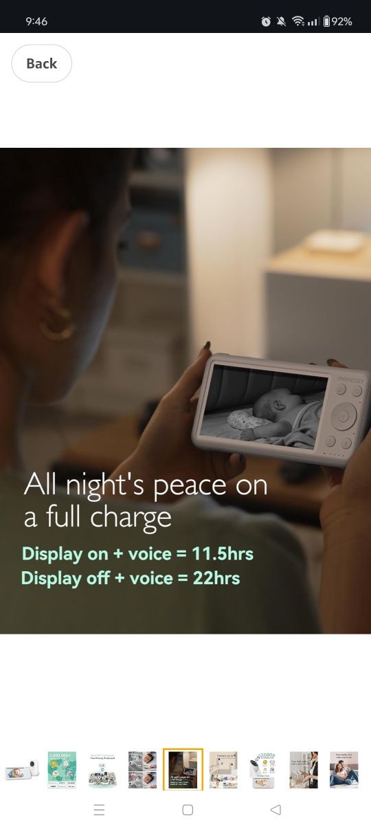 Camera Momcozy supraveghere bebeluși