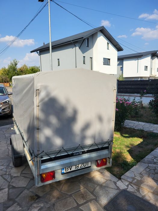 Remorca 750 kg MARTZ Polonia 260x135x150 volum cu prelata inmatriculat