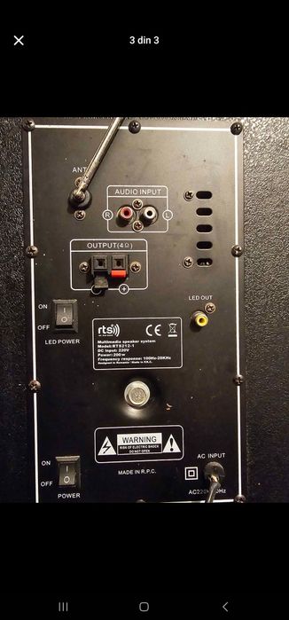 Vand boxe rts multimedia speaker system