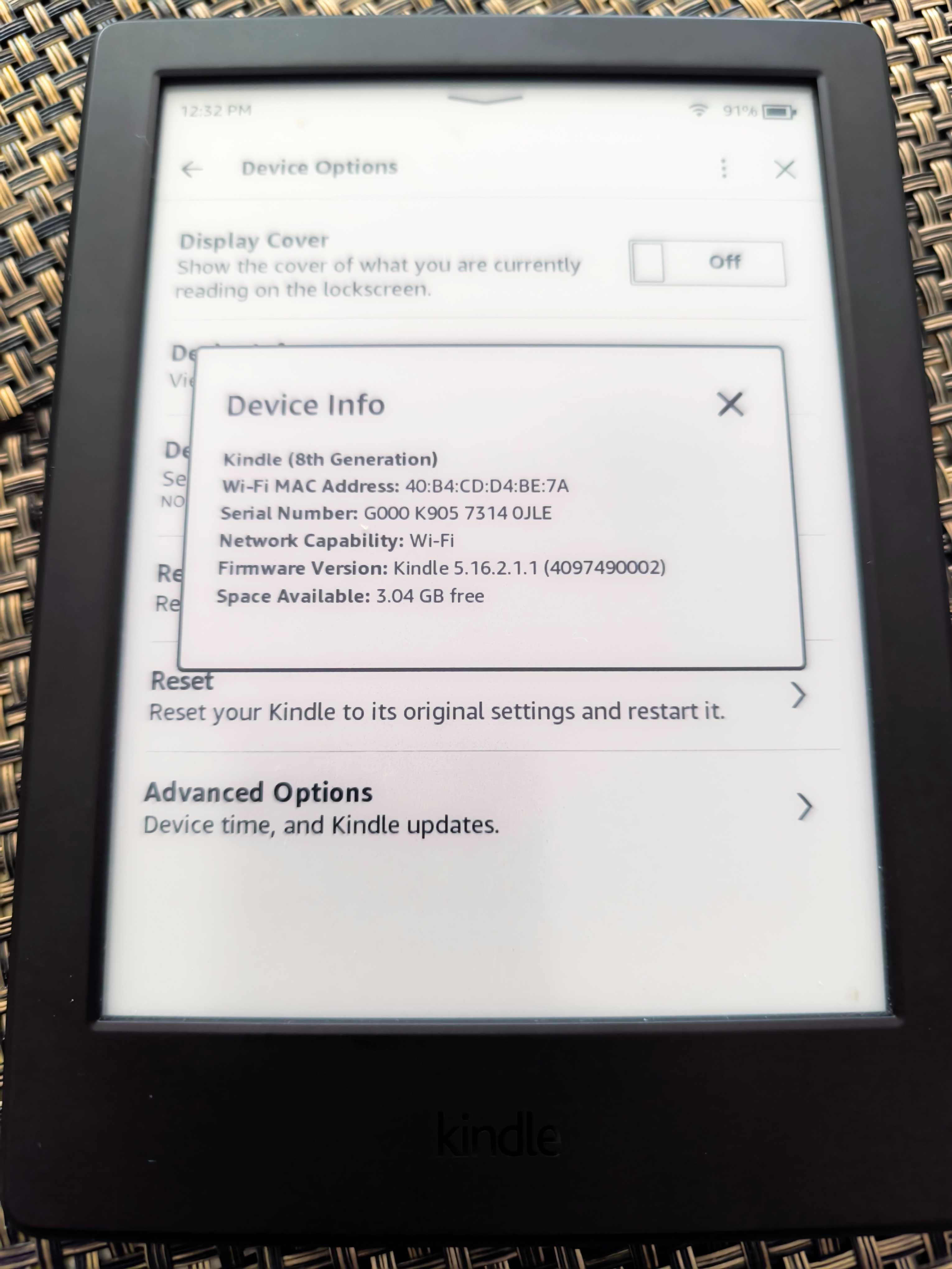 Kindle 8-ма генерация (2016) – с оригинална опаковка