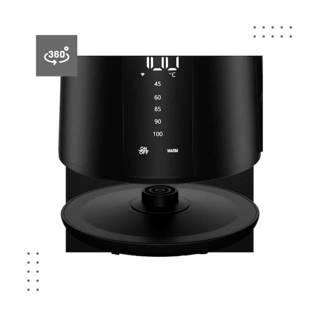 Fierbator electric cu ecran digital, conexiune wifi 1,7 litri