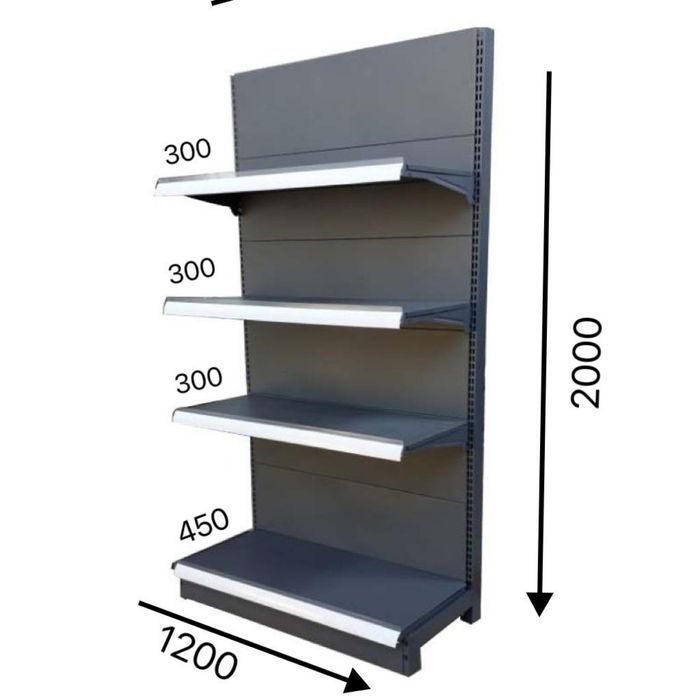Стеллажи графит 1200/2000