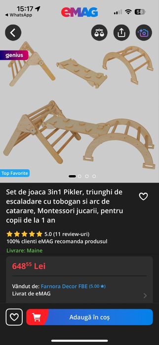 Set de joaca 3 in 1 pikler