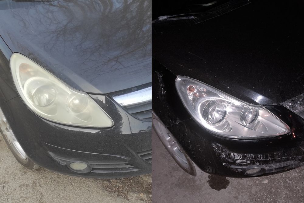 Химическо полиране на фарове + керамично покритие